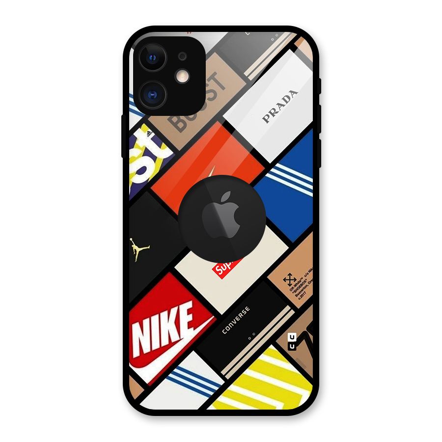 Rich Boxes Glass Back Case for iPhone 11 Logo Cut