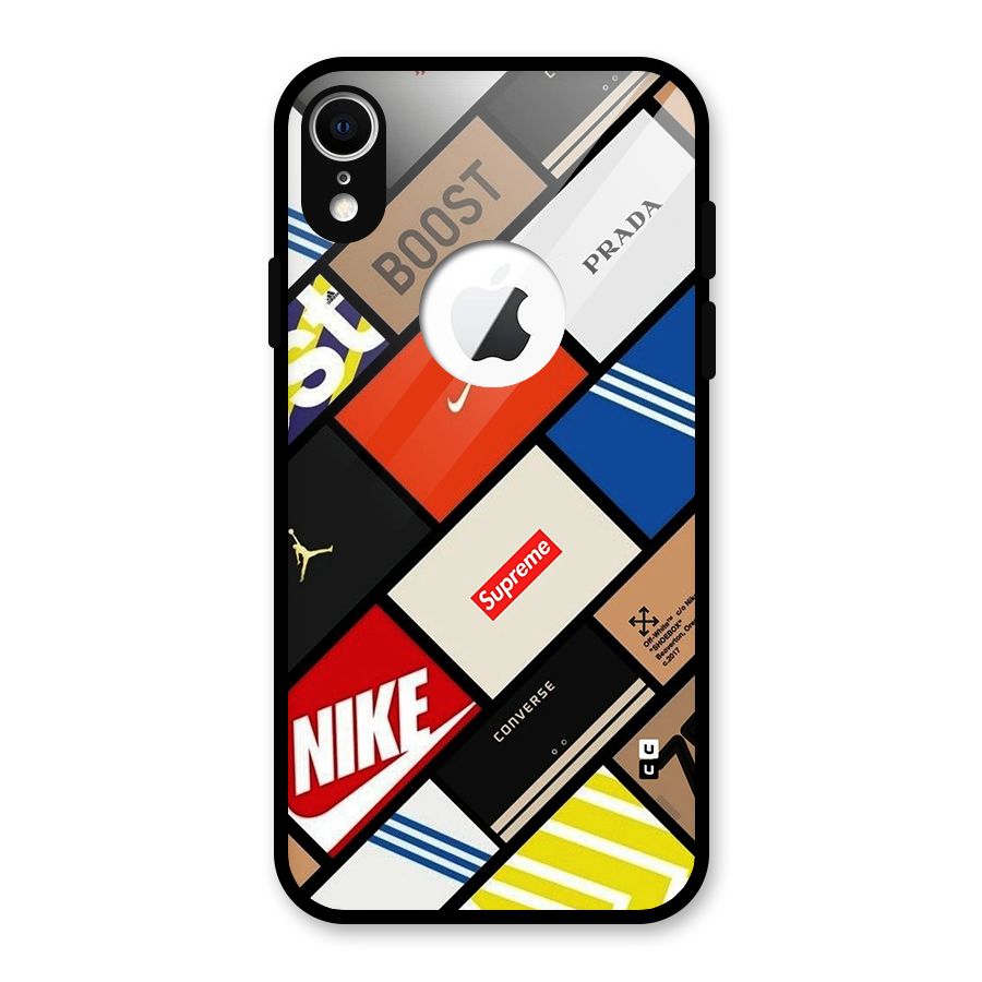 Rich Boxes Glass Back Case for iPhone XR Logo Cut