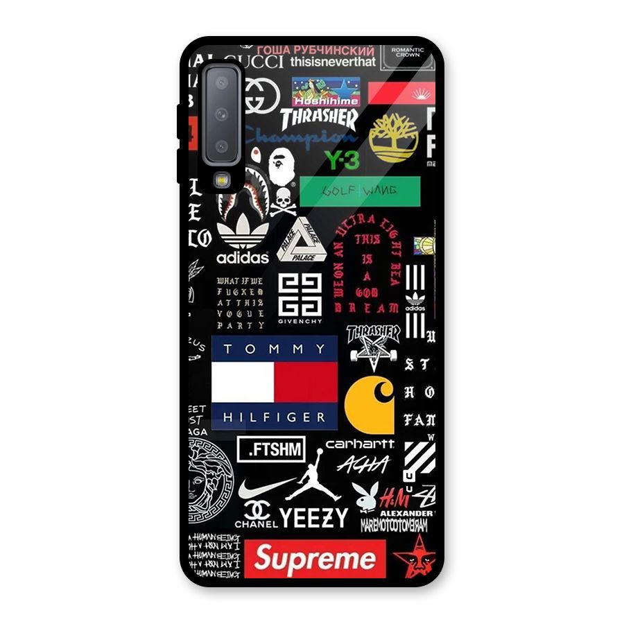 Rich Class Glass Back Case for Galaxy A7 (2018)