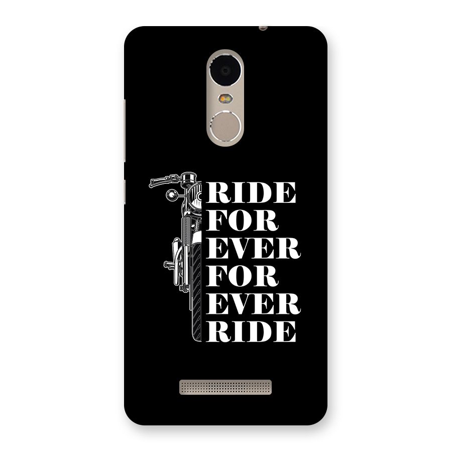 Ride Forever Back Case for Redmi Note 3