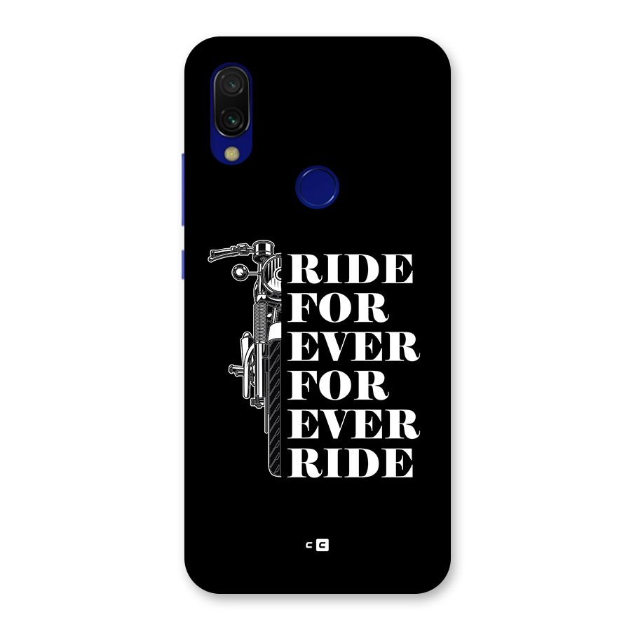 Ride Forever Back Case for Redmi Y3
