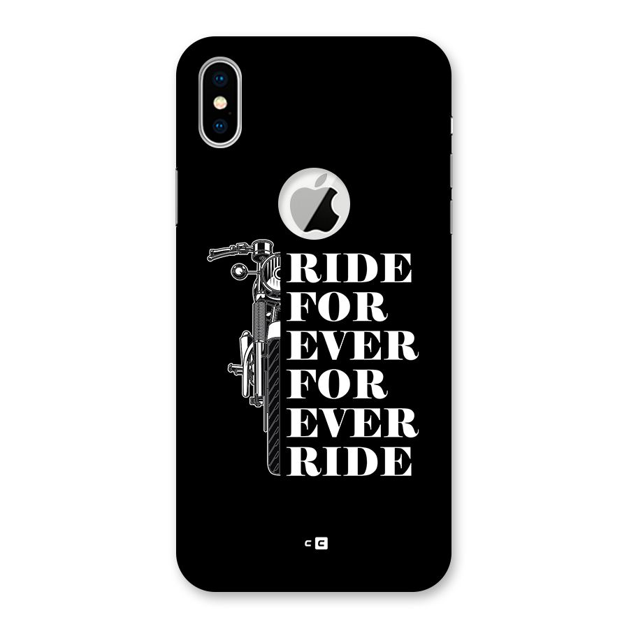 Ride Forever Back Case for iPhone X Logo Cut