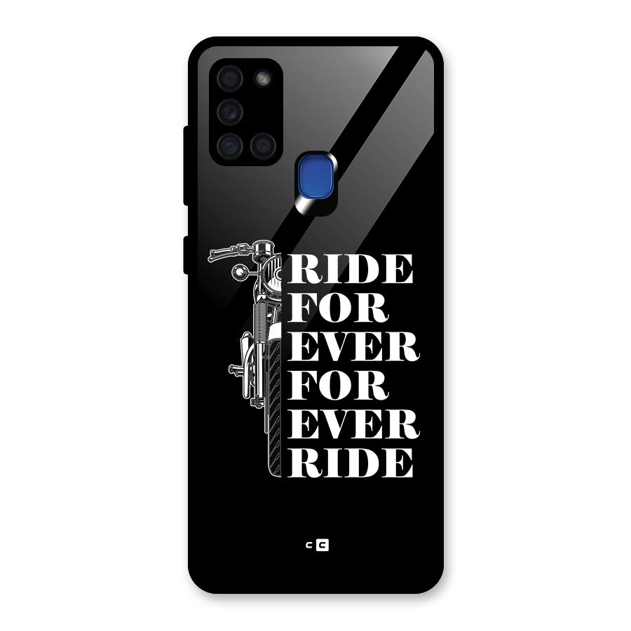 Ride Forever Glass Back Case for Galaxy A21s