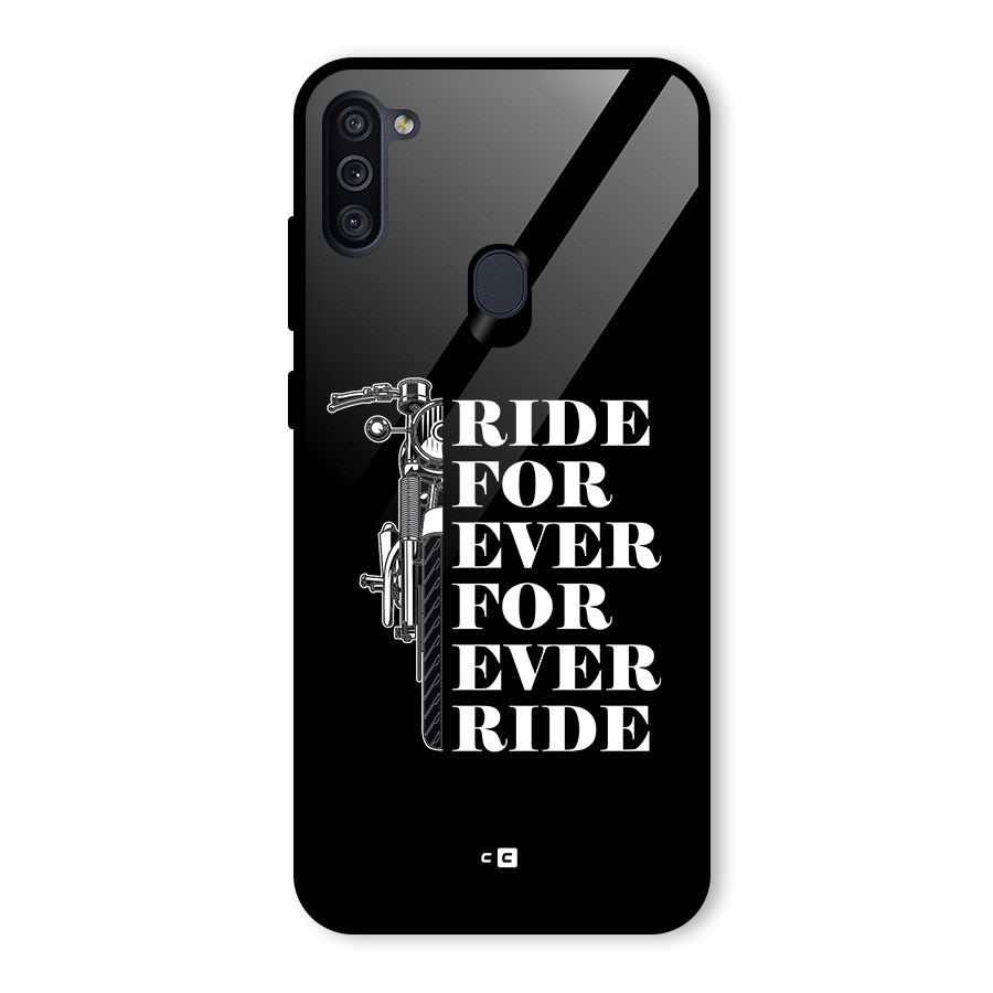 Ride Forever Glass Back Case for Galaxy M11