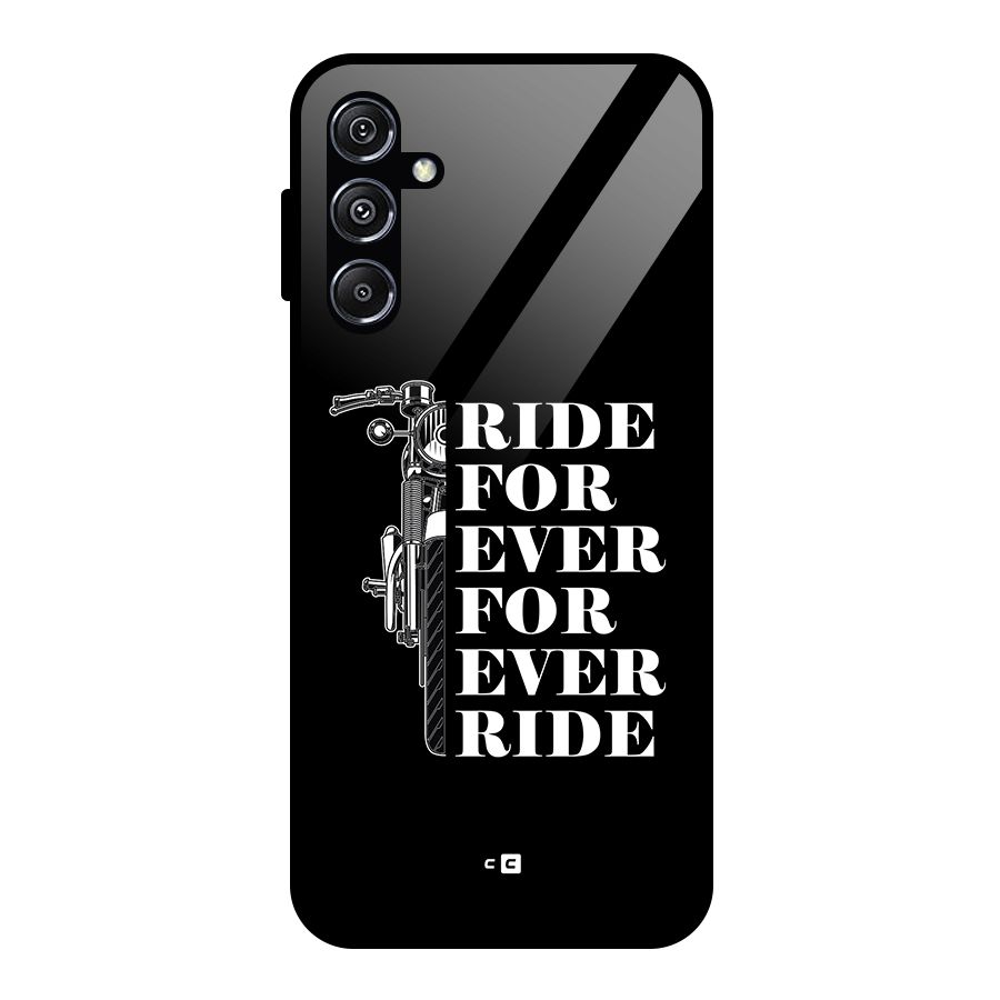 Ride Forever Glass Back Case for Galaxy M34 5G
