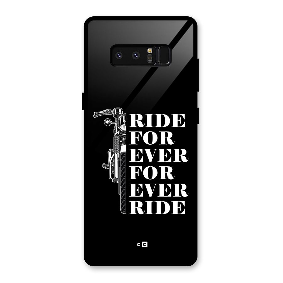 Ride Forever Glass Back Case for Galaxy Note 8
