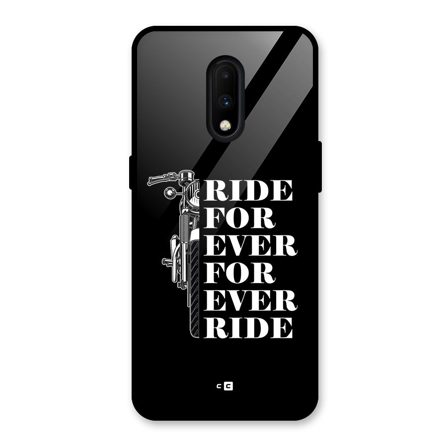 Ride Forever Glass Back Case for OnePlus 7