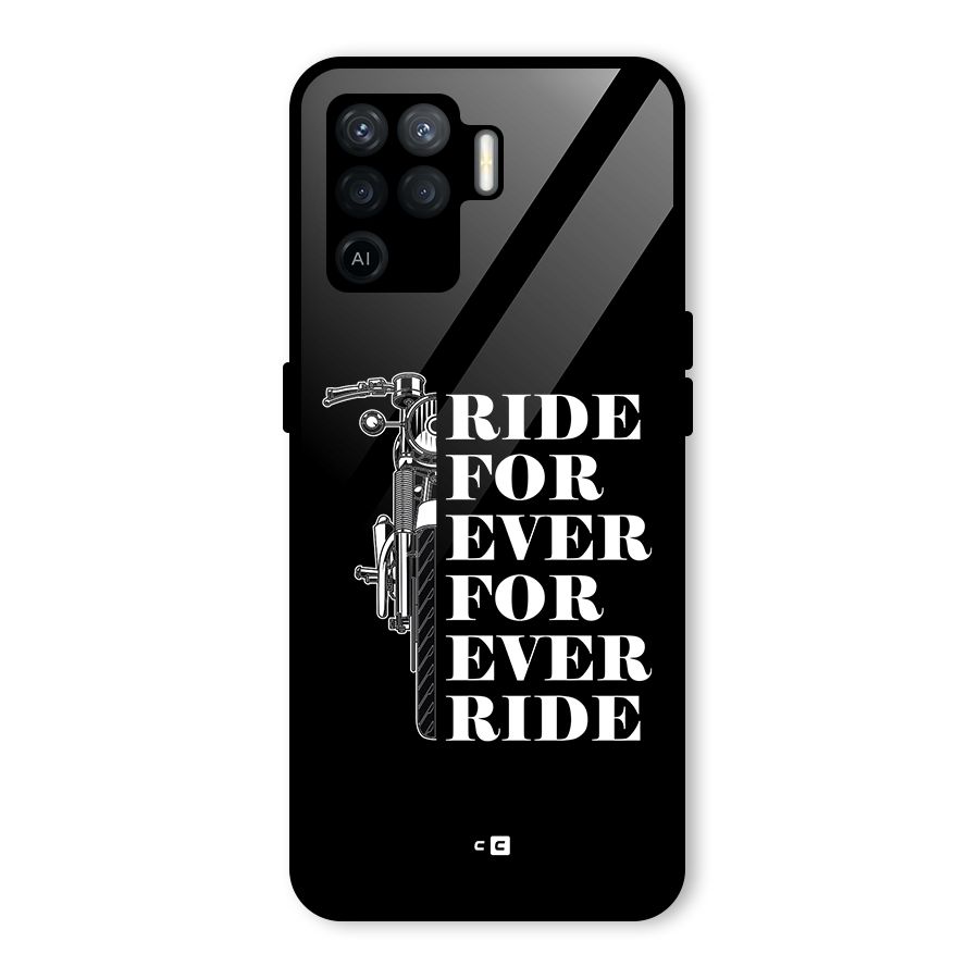 Ride Forever Glass Back Case for Oppo F19 Pro
