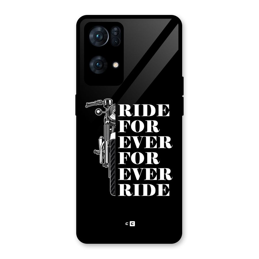 Ride Forever Glass Back Case for Oppo Reno7 Pro 5G