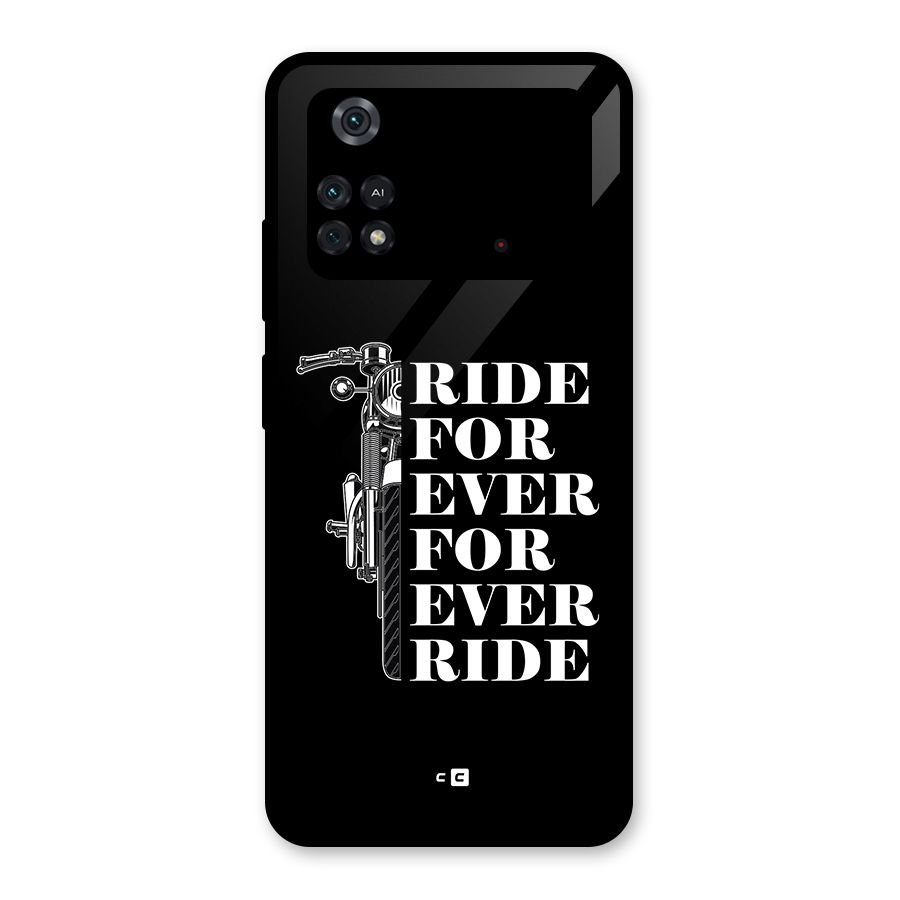 Ride Forever Glass Back Case for Poco M4 Pro 4G