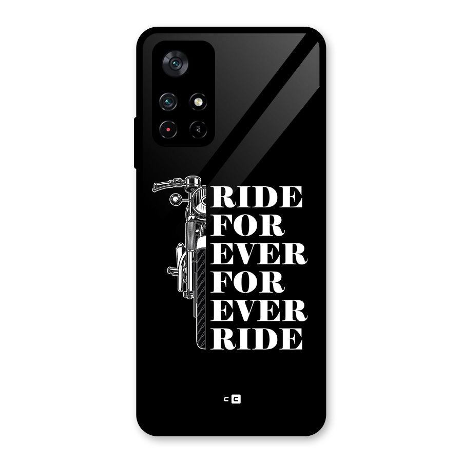 Ride Forever Glass Back Case for Poco M4 Pro 5G