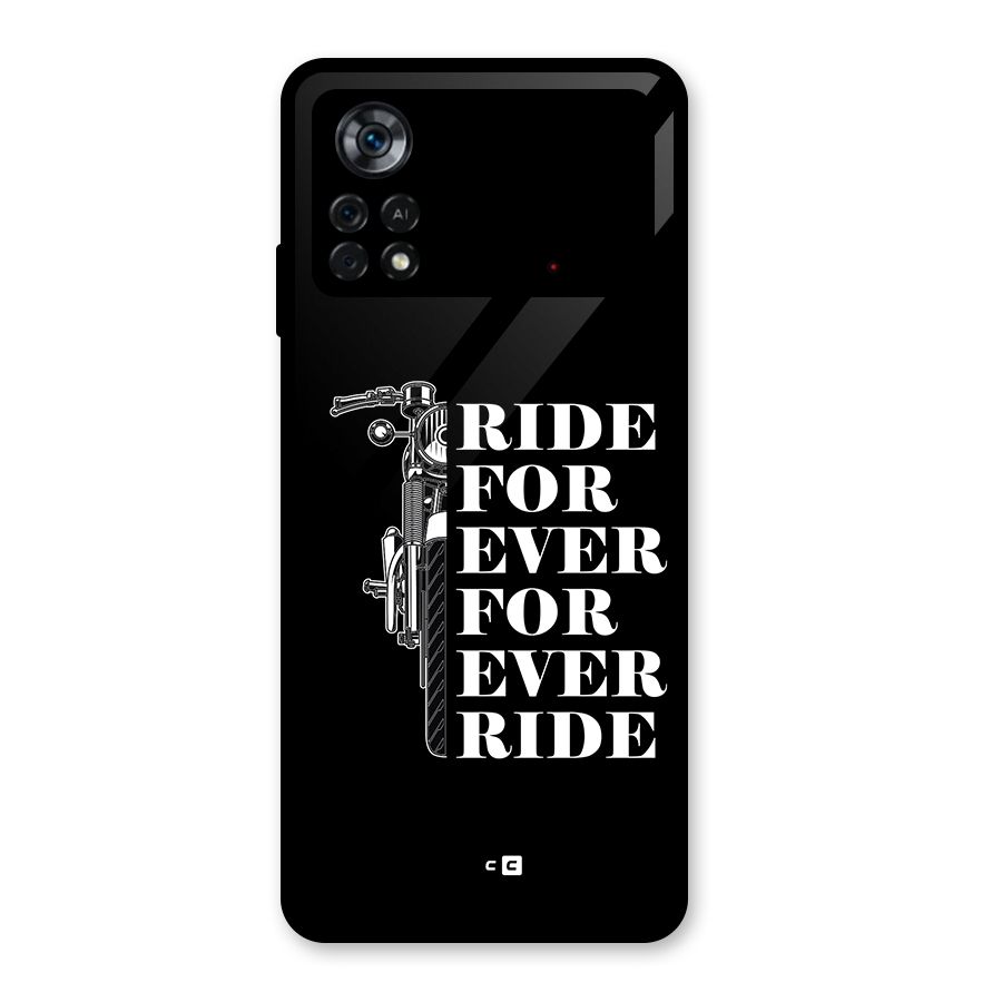 Ride Forever Glass Back Case for Poco X4 Pro 5G