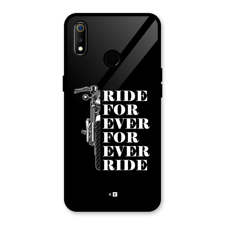 Ride Forever Glass Back Case for Realme 3i