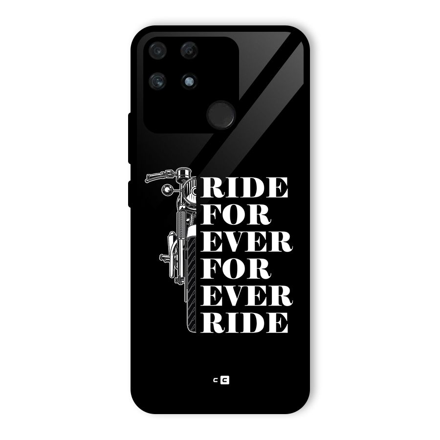 Ride Forever Glass Back Case for Realme Narzo 50A