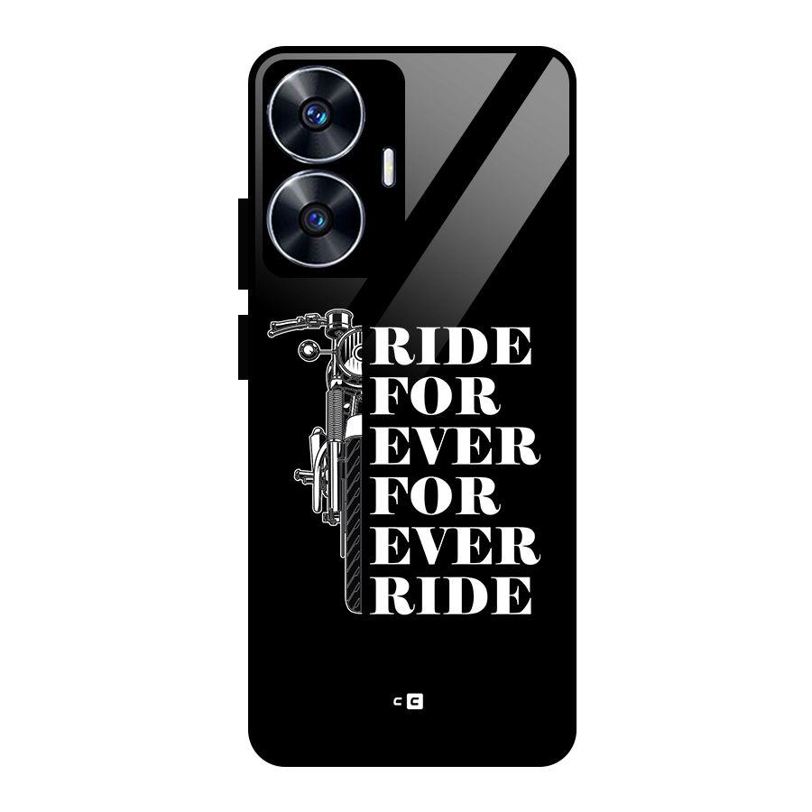 Ride Forever Glass Back Case for Realme Narzo N55