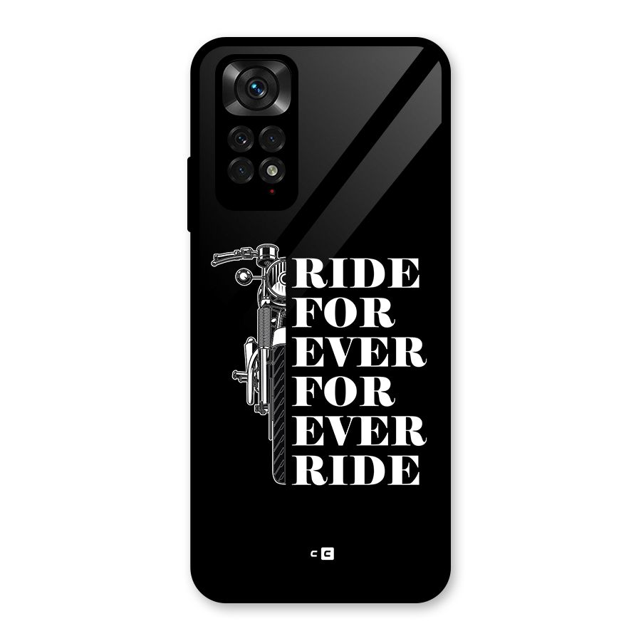 Ride Forever Glass Back Case for Redmi Note 11
