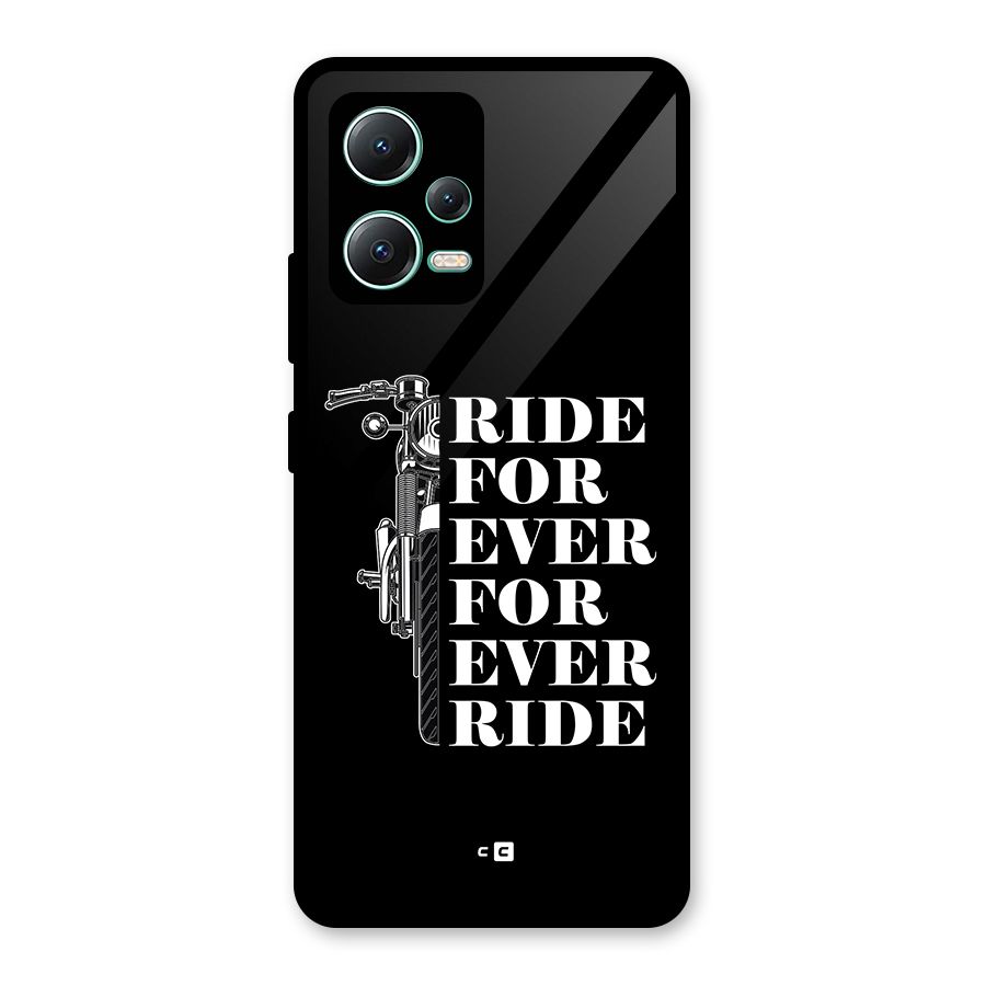 Ride Forever Glass Back Case for Redmi Note 12 5G
