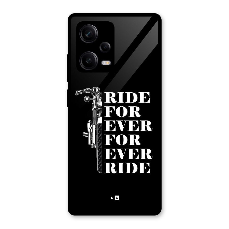 Ride Forever Glass Back Case for Redmi Note 12 Pro