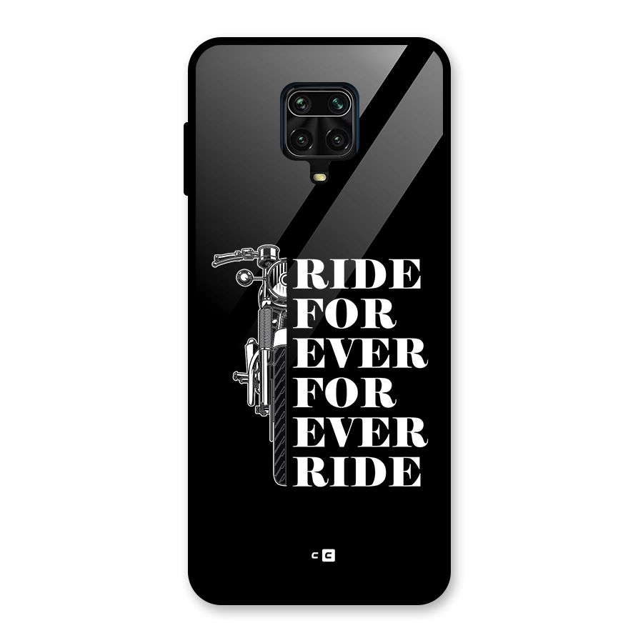 Ride Forever Glass Back Case for Redmi Note 9 Pro