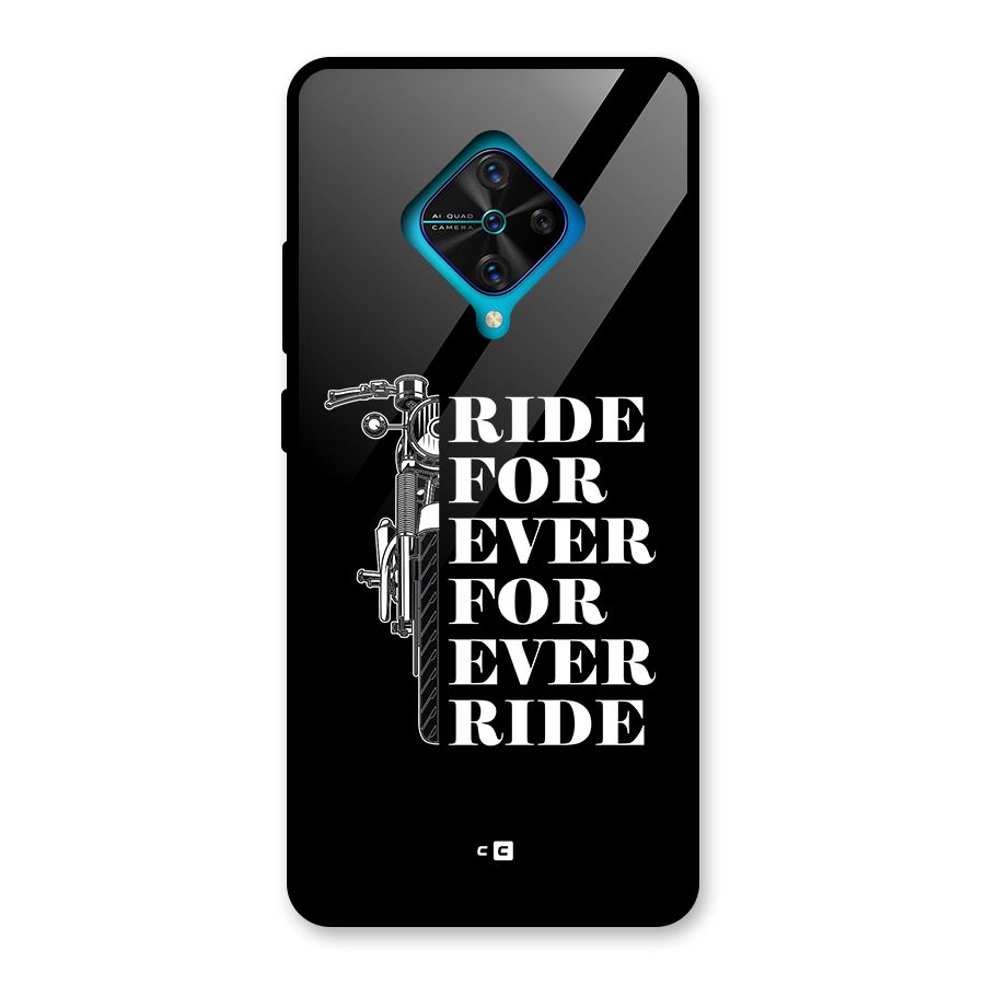 Ride Forever Glass Back Case for Vivo S1 Pro