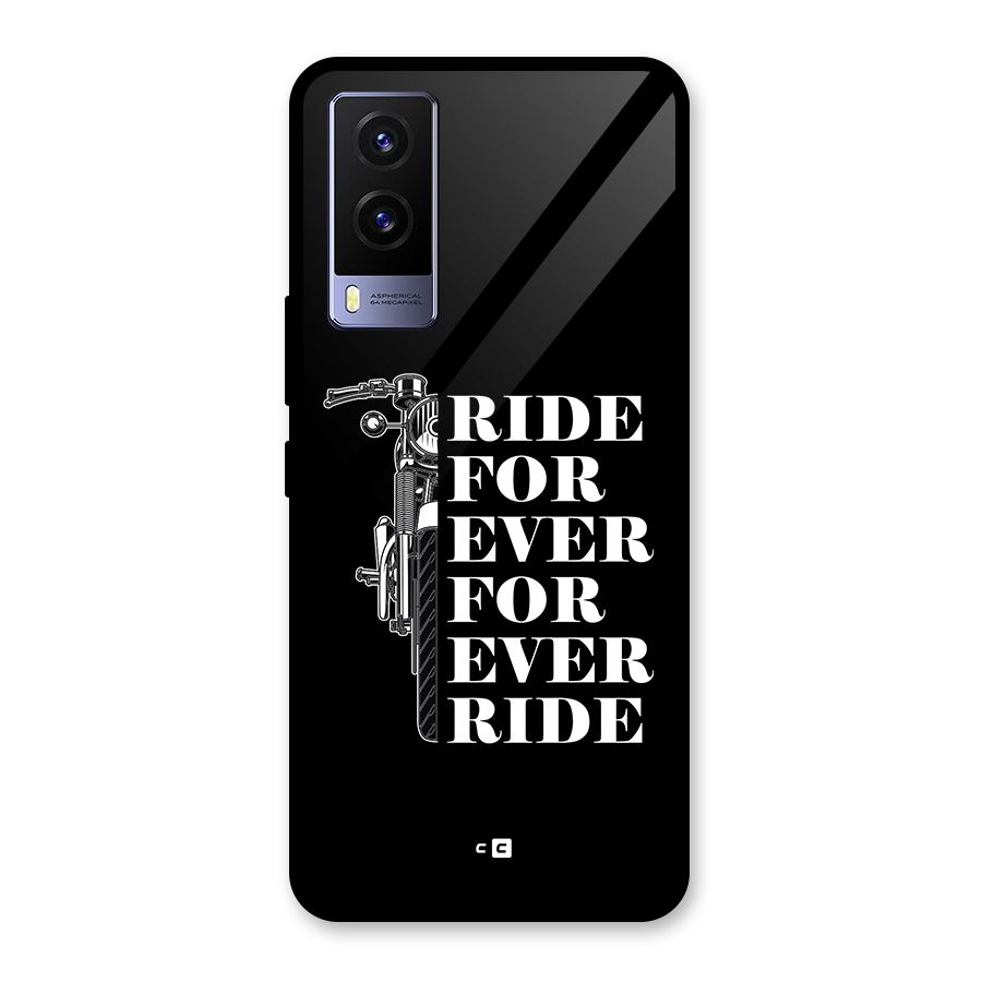 Ride Forever Glass Back Case for Vivo V21e 5G