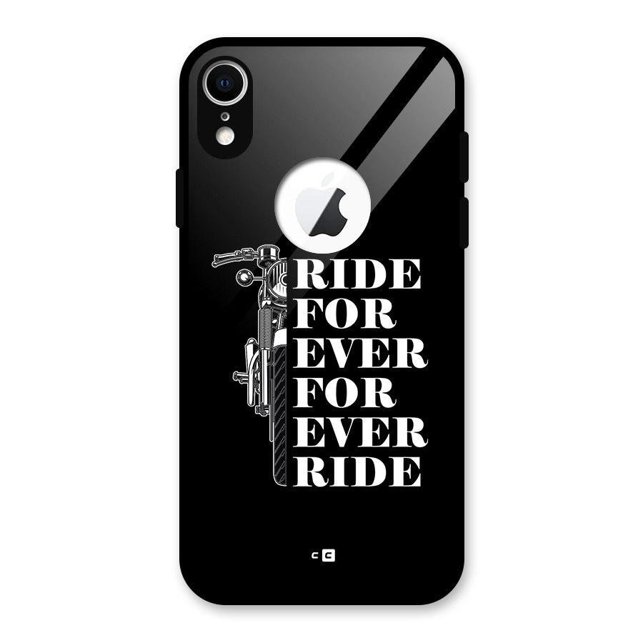 Ride Forever Glass Back Case for iPhone XR Logo Cut