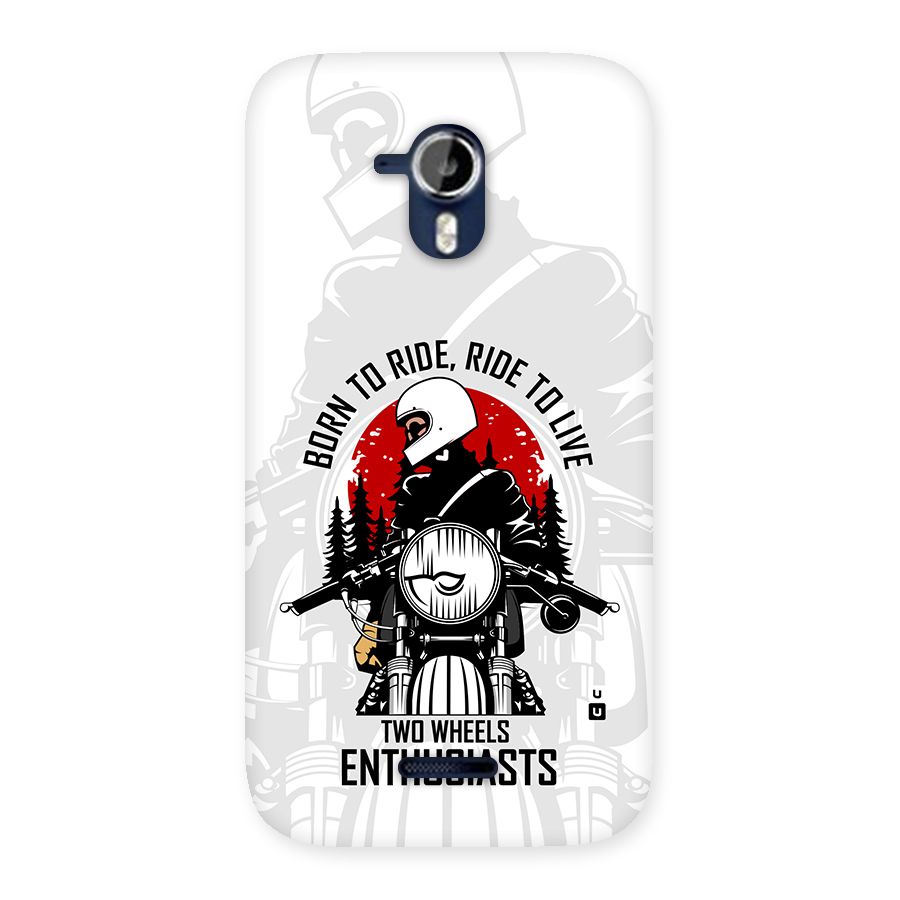 Ride To Live Back Case for Canvas Magnus A117