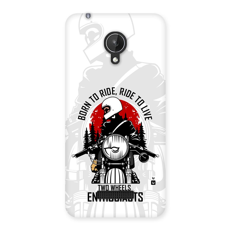 Ride To Live Back Case for Canvas Spark Q380