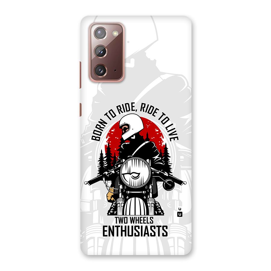 Ride To Live Back Case for Galaxy Note 20