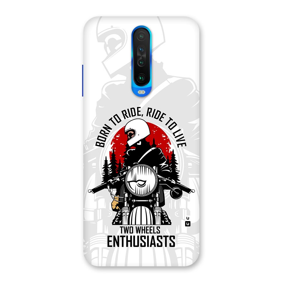 Ride To Live Back Case for Poco X2