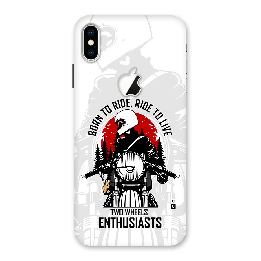 Ride To Live Back Case for iPhone XS Max Apple Cut