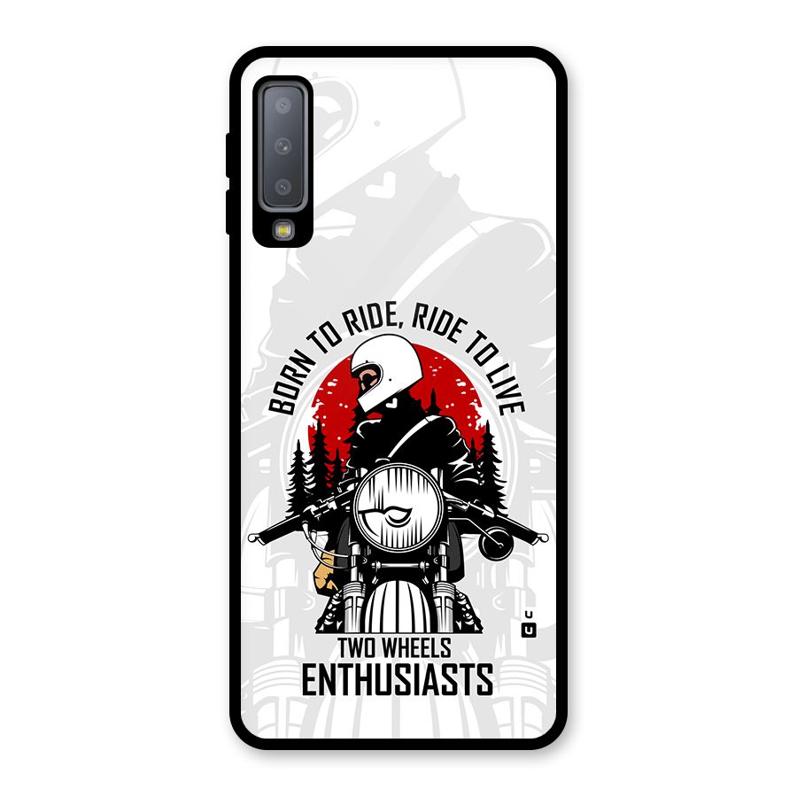 Ride To Live Glass Back Case for Galaxy A7 (2018)