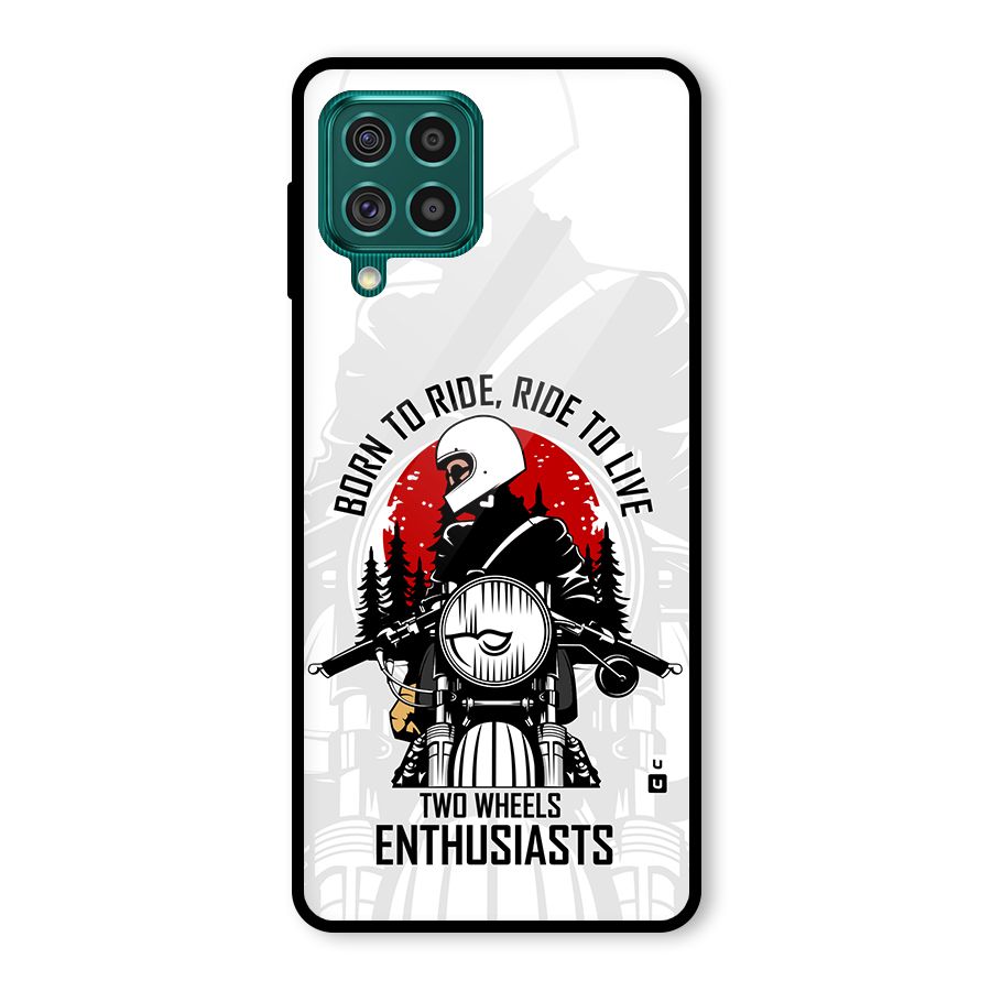 Ride To Live Glass Back Case for Galaxy F62