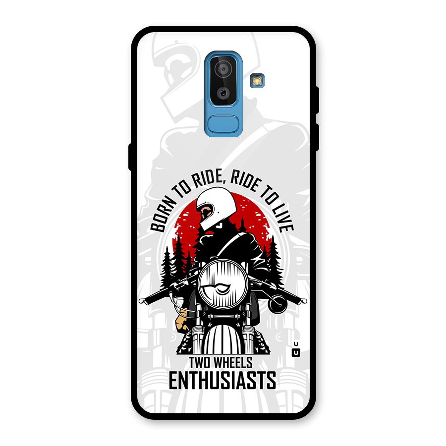 Ride To Live Glass Back Case for Galaxy J8