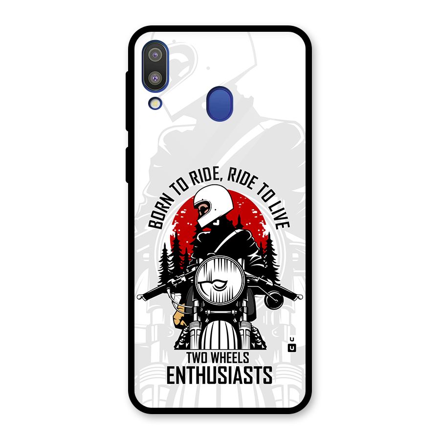 Ride To Live Glass Back Case for Galaxy M20