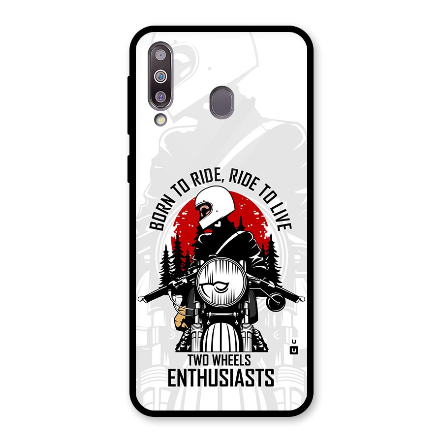 Ride To Live Glass Back Case for Galaxy M30