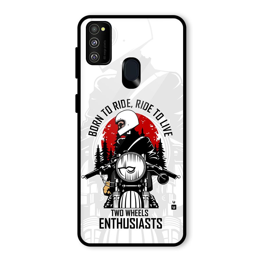 Ride To Live Glass Back Case for Galaxy M30s