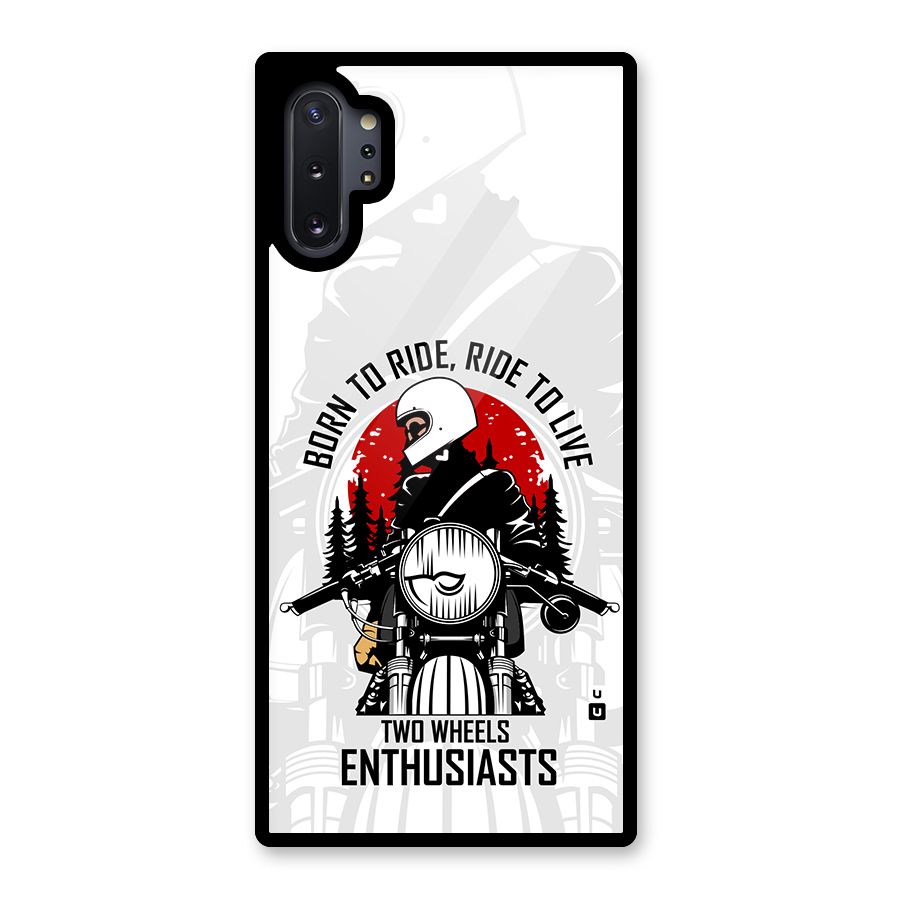 Ride To Live Glass Back Case for Galaxy Note 10 Plus