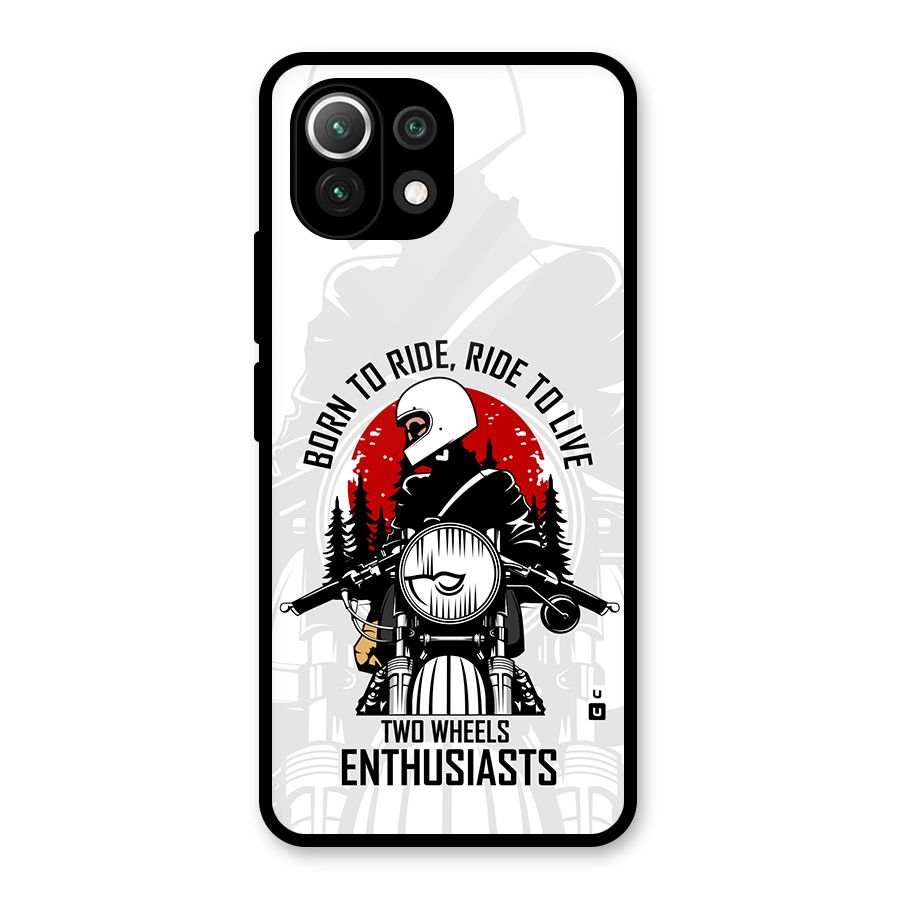Ride To Live Glass Back Case for Mi 11 Lite NE 5G
