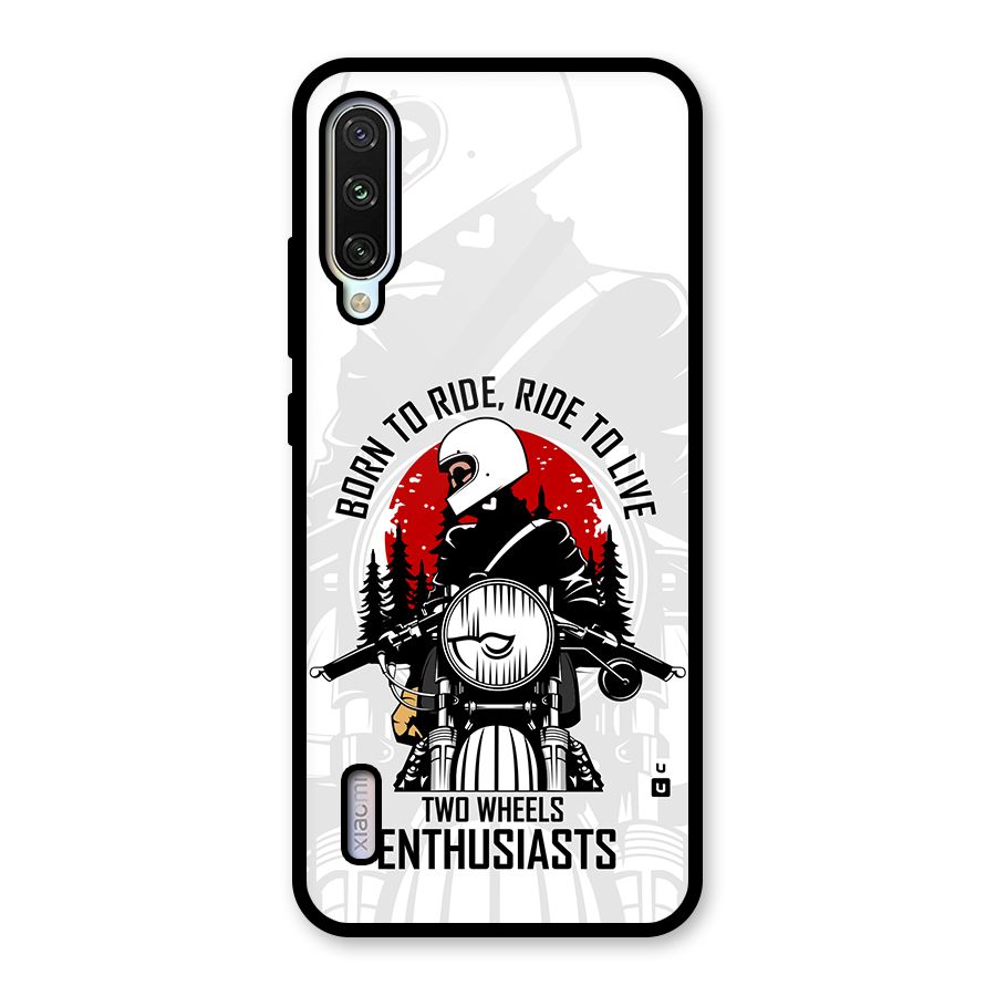 Ride To Live Glass Back Case for Mi A3