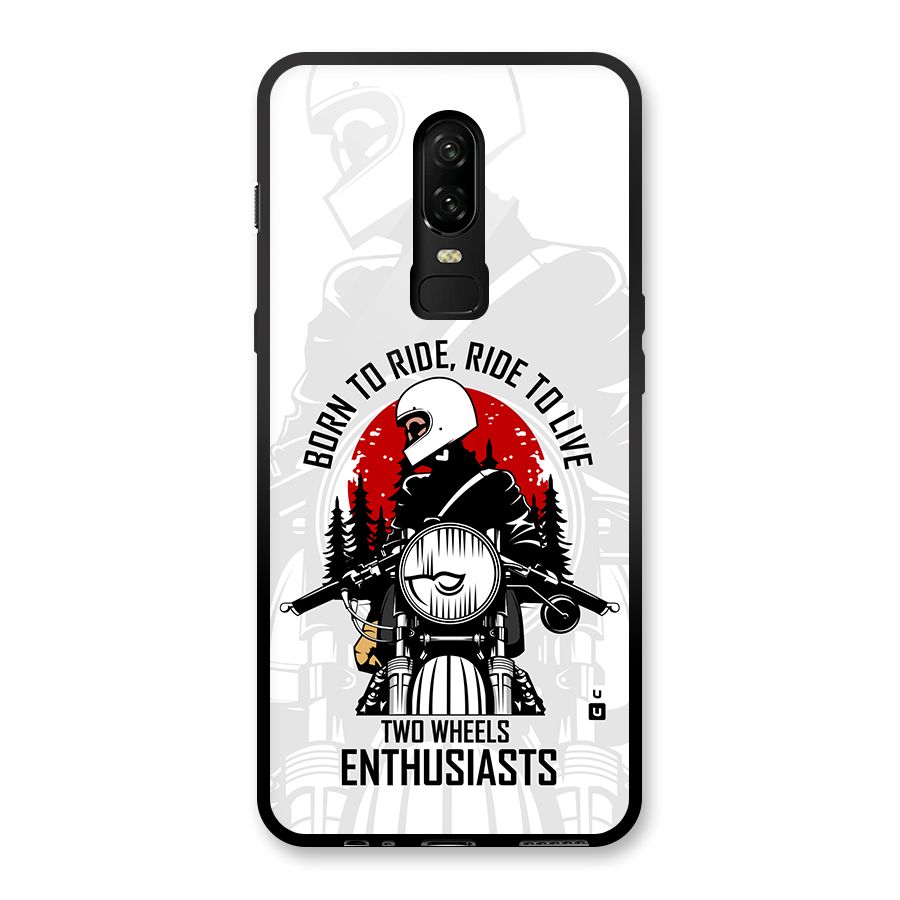 Ride To Live Glass Back Case for OnePlus 6