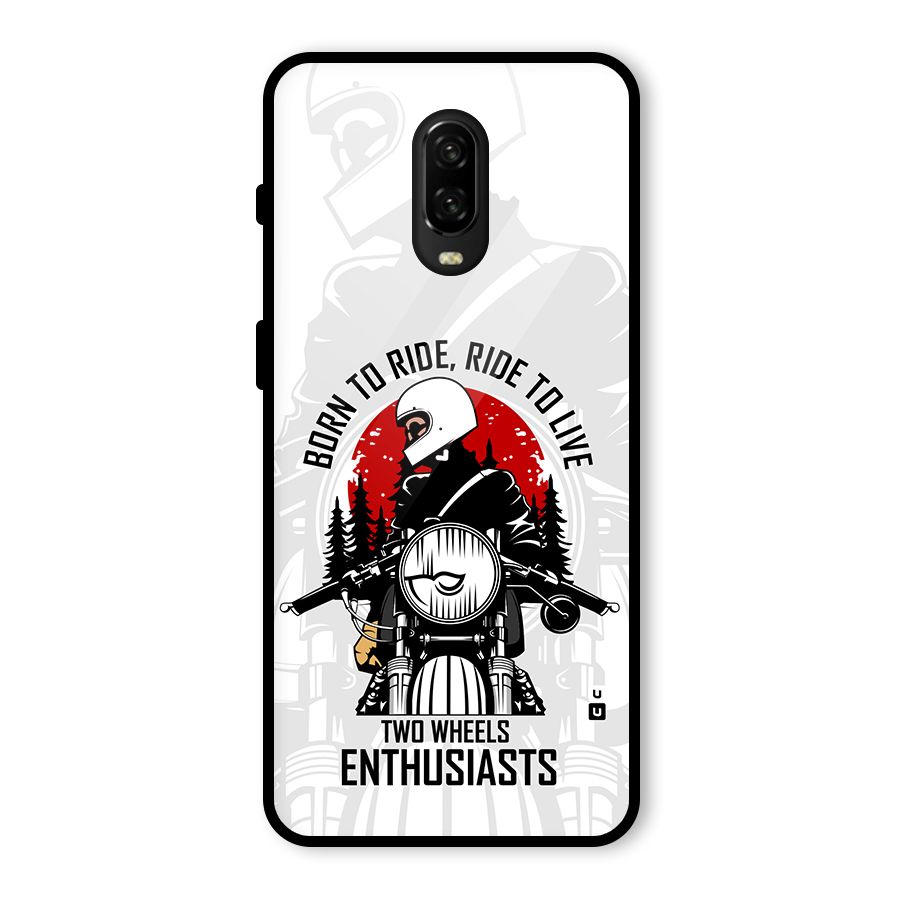 Ride To Live Glass Back Case for OnePlus 6T