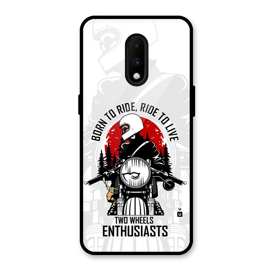 Ride To Live Glass Back Case for OnePlus 7