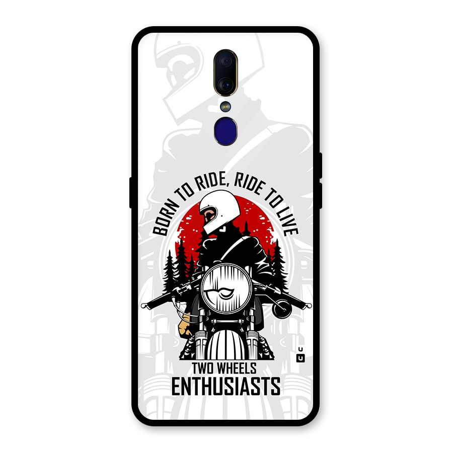 Ride To Live Glass Back Case for Oppo F11