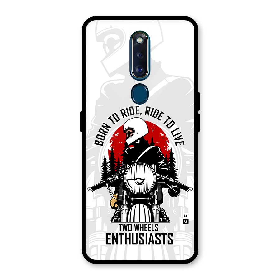Ride To Live Glass Back Case for Oppo F11 Pro