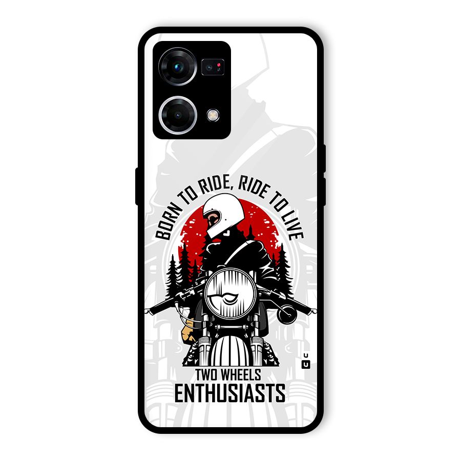 Ride To Live Glass Back Case for Oppo F21 Pro 4G