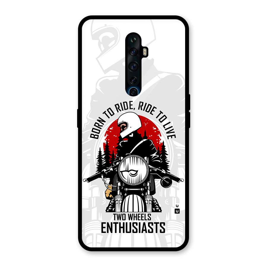 Ride To Live Glass Back Case for Oppo Reno2 F