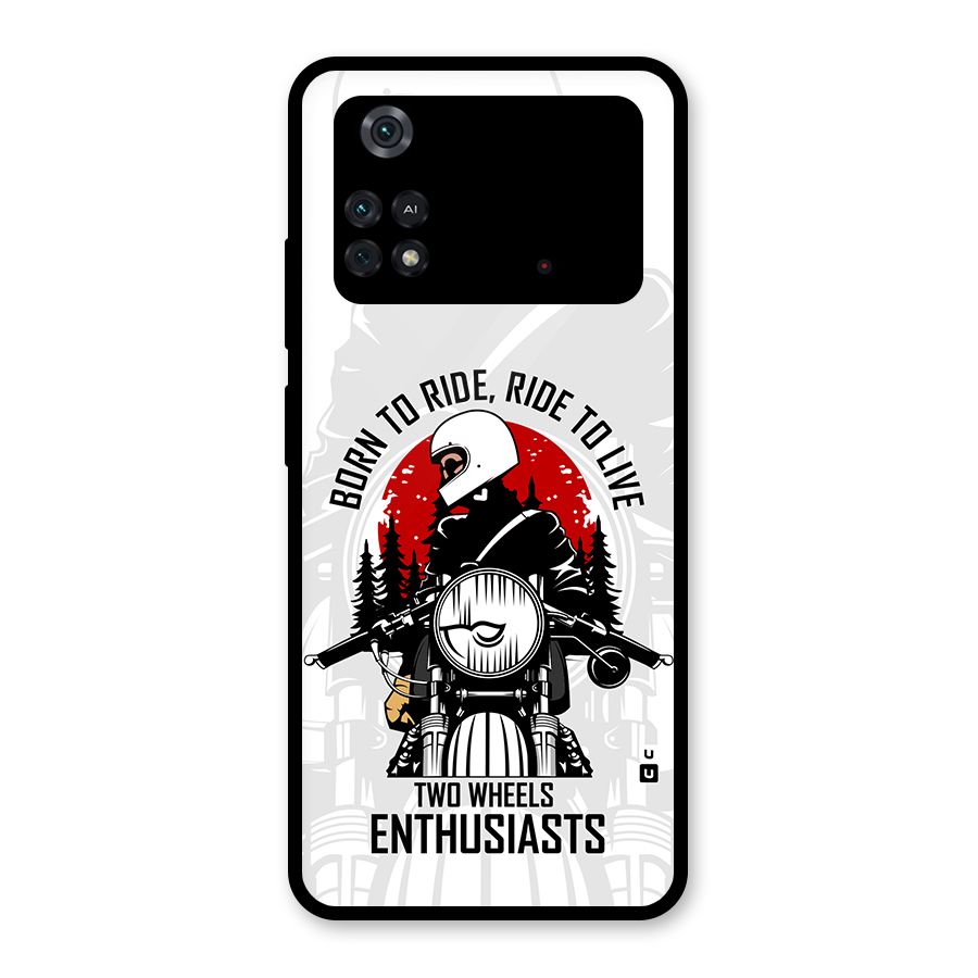 Ride To Live Glass Back Case for Poco M4 Pro 4G