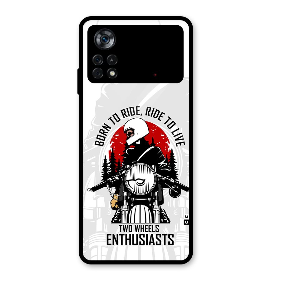 Ride To Live Glass Back Case for Poco X4 Pro 5G