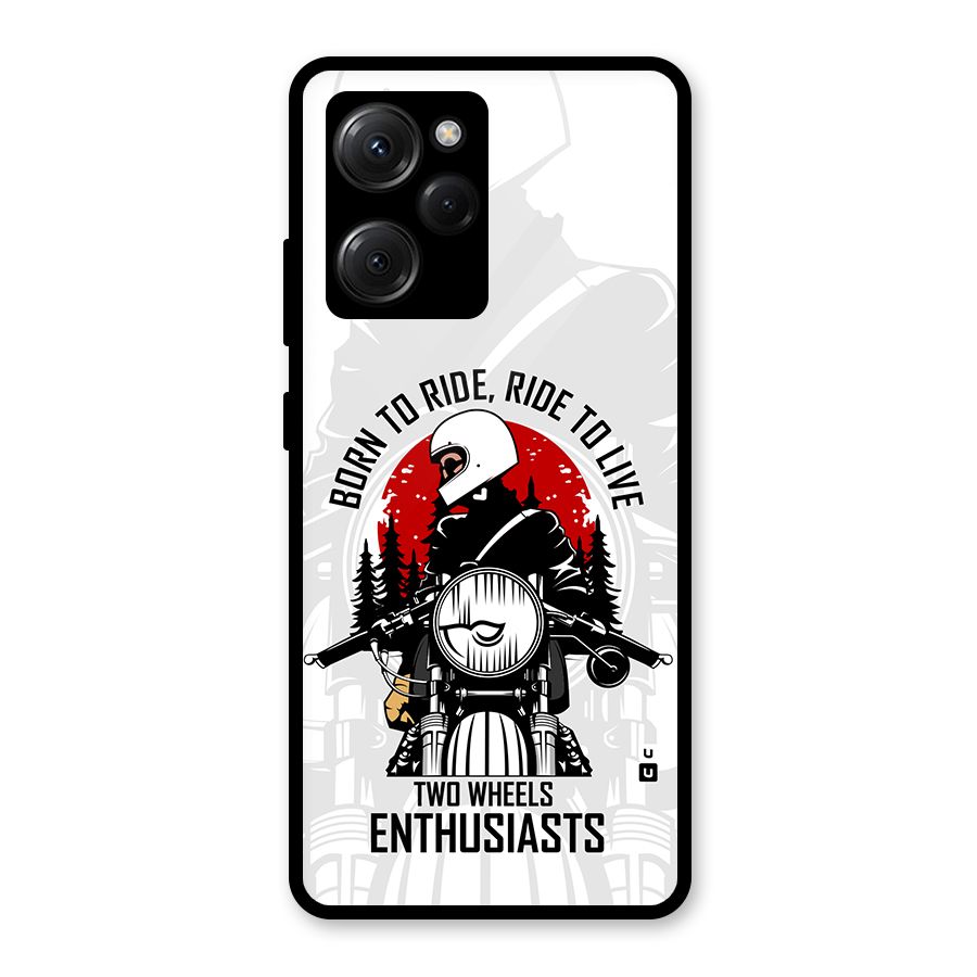 Ride To Live Glass Back Case for Poco X5 Pro